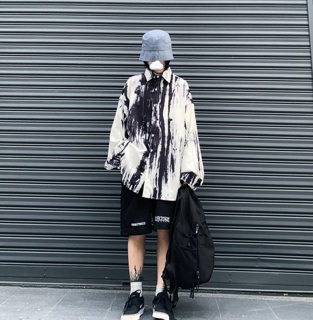 ゴスロリ系 シャツ 長袖 ユニセックス 藍染風 病み可愛い V系 ストリート系 原宿系 10代 代の通販はau Pay マーケット Ladies Seasonz Shop