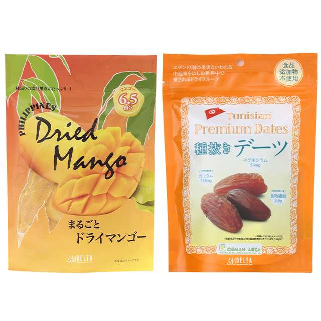 SAVE　PAY　マンゴー＆デーツ[計4袋セット]ドライフルーツ2種（まるごとドライマンゴー150g/種抜きデーツ180g）デルタインターナショナル　PAY　FUN（セイブファン）　au　マーケット　送料無料の通販はau　マーケット－通販サイト