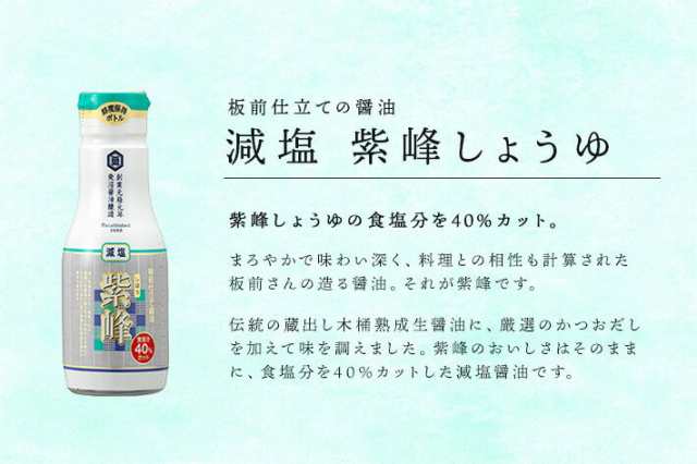 最新入荷】 柴沼醤油 減塩 紫峰しょうゆ 200ml×8本 鮮度保持ボトル materialworldblog.com