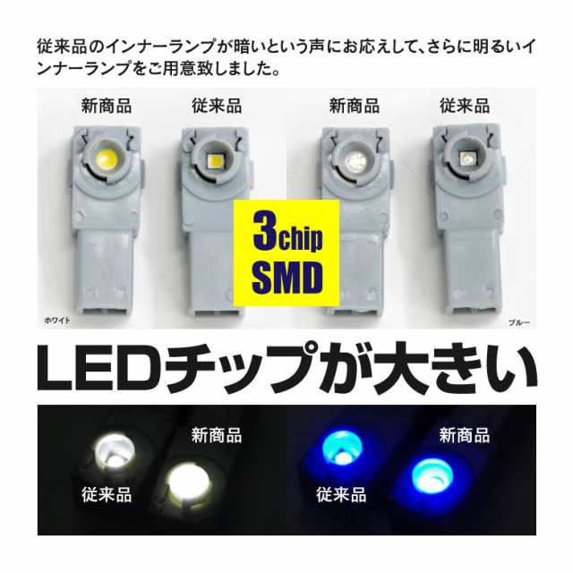 ハイエース KDH/GDH/TRH200系 グレード：スーパーGL ☆LED☆ 3chip SMD インナーランプ フットランプ ホワイト ブルー  アンバ 色選択 1個の通販はau PAY マーケット - アズーリプロデュース | au PAY マーケット－通販サイト