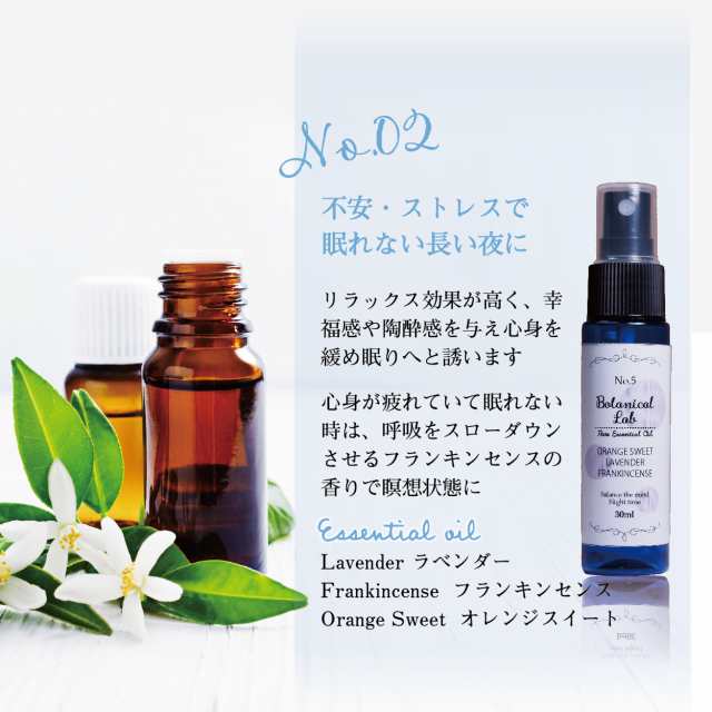 Botanical Lab アロマ スプレー エアーフレッシュナー ナイトタイム 不眠 ３本 セット ラベンダー オレンジスイート スイートマージョラの通販はau Pay マーケット ネイルフリークス