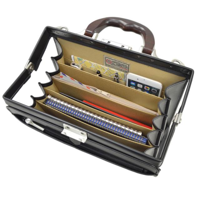 ミニダレス ビジネスバッグ B5 30cm J.C.HAMILTON No:22312 天然木手ハンドル 日本製 高級感