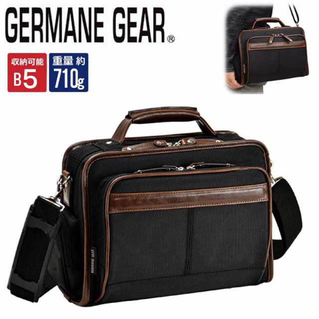 ショルダーバッグ メンズ ビジネス 小さめ 使い易い 斜めがけ ブランド GERMANE GEAR #33683 B5 横型 2way 軽量 多機能 通勤 お出掛け 冠婚葬祭 鞄倶楽部の通販は