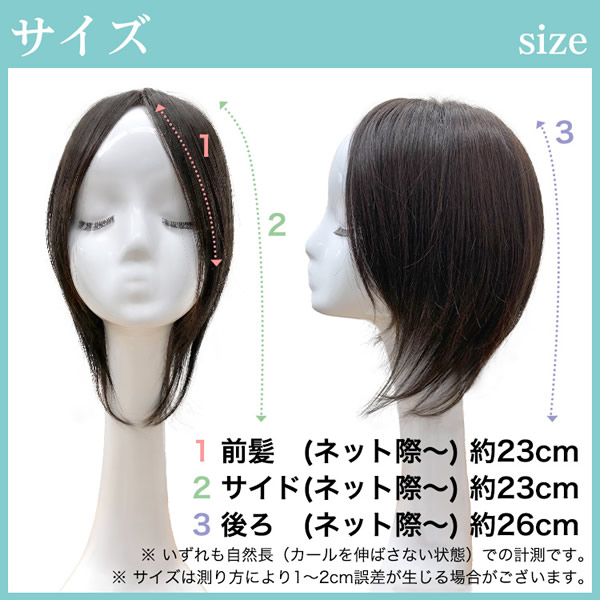 アクアドール 総手植え人毛100%ヘアピース ワイドリアルスキン ナチュラルロング ahp019 (送料無料) トップピース トップカバー ウイッグ 白髪かくし ボリュームアップ ミセス_2
