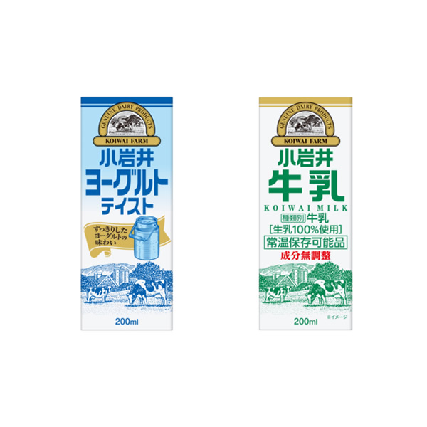 小岩井 カフェラテ/ストロベリー/ヨーグルトテイスト/牛乳 200ml×72本