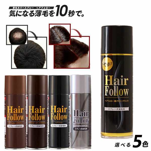 ヘアフォロー (全国一律送料無料) 髪 白髪 薄毛 薄毛対策 薄毛隠し ハゲ 男女兼用 ボリュームアップ スプレー式染毛料の通販はau PAY  マーケット ファインドイット au PAY マーケット－通販サイト