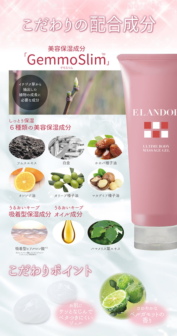 エランドール ユルティーム ボディマッサージジェル 150g 3本セット (全国一律送料無料) ゲモスリム マッサージクリーム お腹まわり スリム ダイエット 運動不足 GemmoSlim ボディクリーム