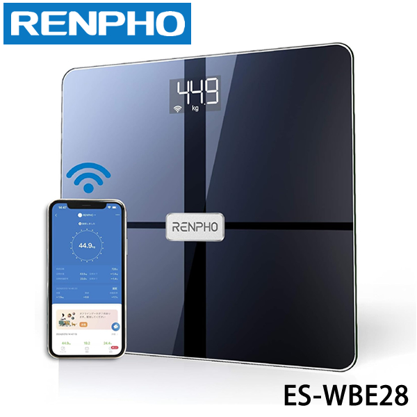 RENPHO レンフォ 体組成計 Premium ES-WBE28 (送料無料) 体重計 体組成計 体脂肪計 体重 体脂肪率 BMI 皮下脂肪 内臓脂肪 筋肉量 基礎代謝量 健康管理 スマホ連動 Wi-Fi対応 Bluetooth対応 13項目測定可能の通販は 8,980円