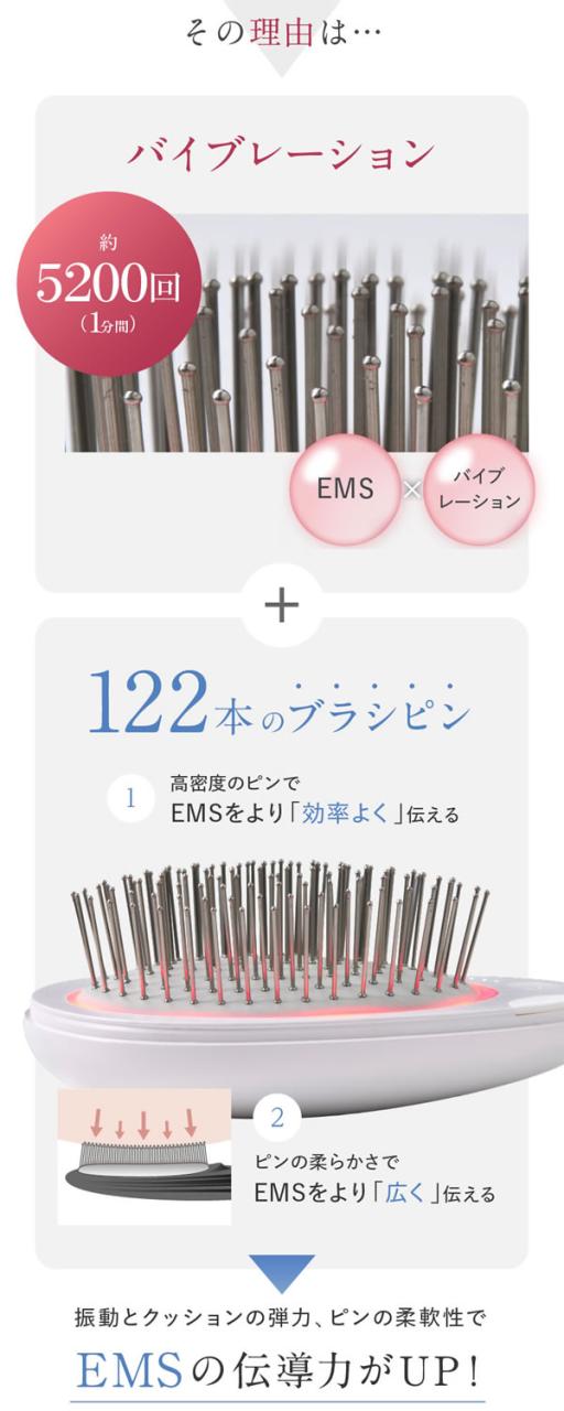 【選べるおまけ付き】WAVEWAVE EMS ブラシエアー ミニ (送料無料) 頭皮ケア マッサージ クッションブラシ EMS マイクロカレント 静電気 マイナスイオン ブラッシュエアー コンパクト 携帯 EMS Brush Air mini_7