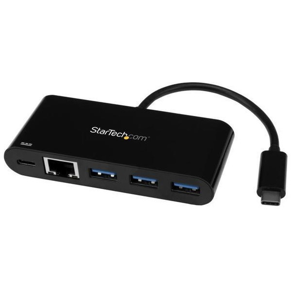 US1GC303APD ブラック StarTech [USB Type-C有線LANアダプタ ギガビット対応 3ポートUSB 3.0ハブ USB PD]