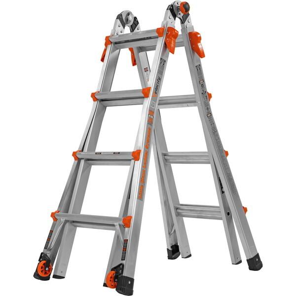 Little Giant ヴェロシティ 伸縮式はしご兼用脚立 2.20m 長谷川工業 シルバー メーカー直送