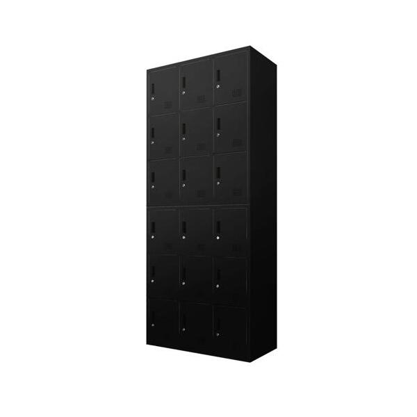 【法人限定】FH-99-2-W-BK Netforce ブラック FACILE [シューズロッカー 2台セット 18人用 9人用ロッカー 2台 鍵付き] メーカー直送