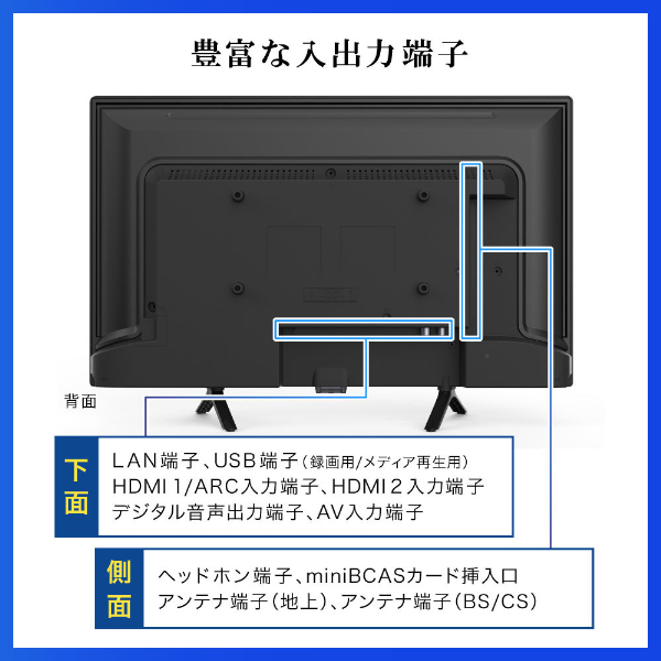 テレビ 24型 Googleテレビ 24インチ グーグルテレビ 24V 地上・BS・110度CSデジタル 外付けHDD録画機能 HDMI2系統 HDRパネル Youtube Netflix AmazonPrimeVideo Abema U-NEXT 視聴可能 MV24CH06 マクスゼン_11