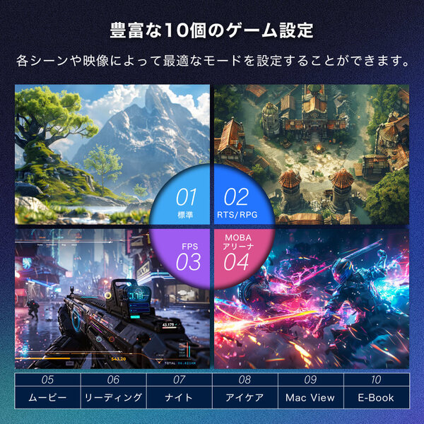 ゲーミングモニター 24.5インチ 240Hz FHD(1920×1080) 1080P HDMI2.0 DP1.4 FastIPS 1ms(GTG) Adaptive-Sync ブルーライトカット 非光沢 フリッカーフリー MGM25IC04-F240 マクスゼン_10