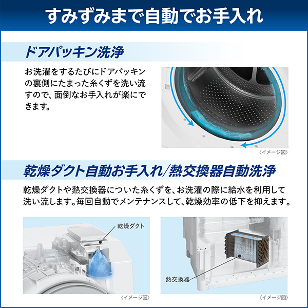 TW-127XM4L(W) 東芝 グランホワイト ZABOON [ドラム式洗濯乾燥機 (洗濯機12kg/乾燥機7kg) 左開き]_13
