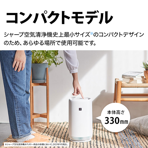 空気清浄機 シャープ 小型 6畳 花粉 ホワイト系 プラズマクラスター