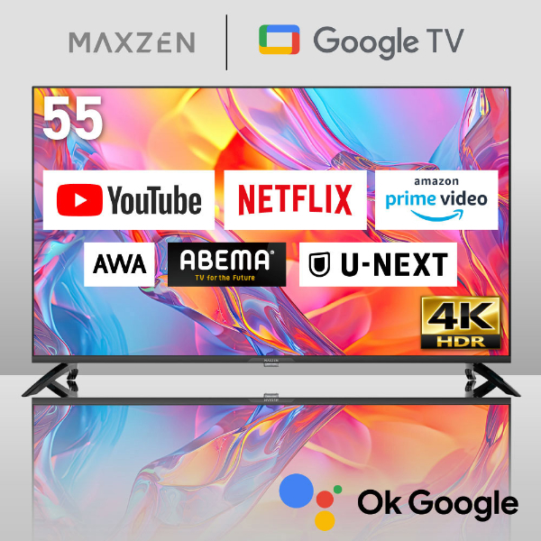 液晶テレビ 55型 4K対応 google tv 本体 55インチ スマート