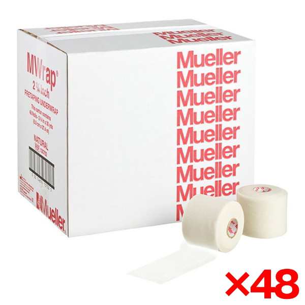 【48個セット】MUELLER ミューラー Mラップカラー 70mm ベージュ 1ケ 130702