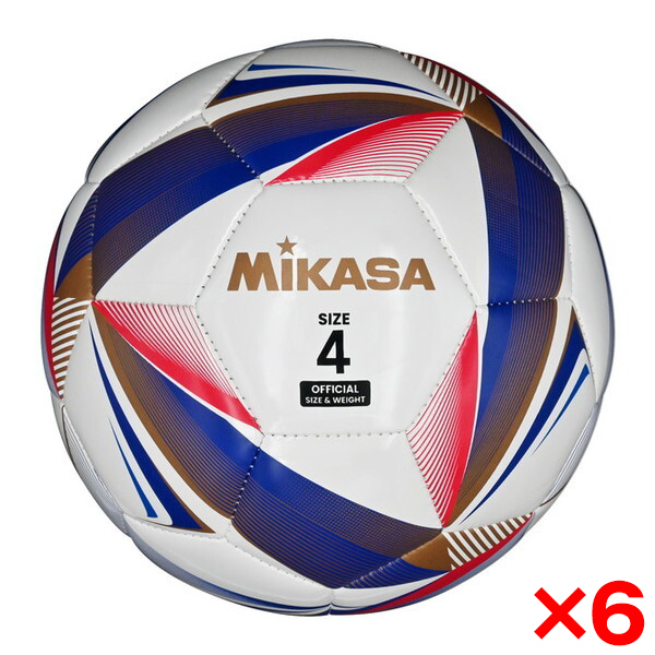 【6個セット】FT429D-W レジャー用サッカーボール 4号 ホワイト MIKASA 9,457円