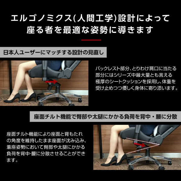 AKRacing PREMIUM/LOW-SILVER シルバー [オフィスチェア]_2