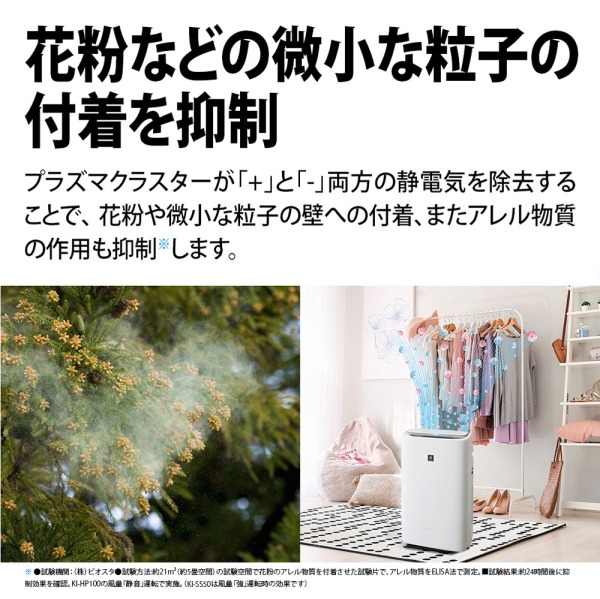 KI-TS50-W SHARP ホワイト系 [加湿空気清浄機 (空清23畳/加湿17畳まで