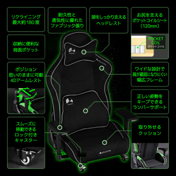 Bauhutte バウヒュッテ ゲーミングチェア GX-570-RD ゲーミング座椅子 在宅 リモート メーカー直送 日時指定不可_2