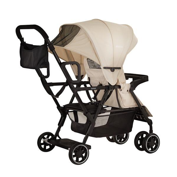 ベビーカー 二人でゴー ベージュ 41300 KATOJI 生後4ヶ月〜体重20kgまで 【保証期間：1年】_2