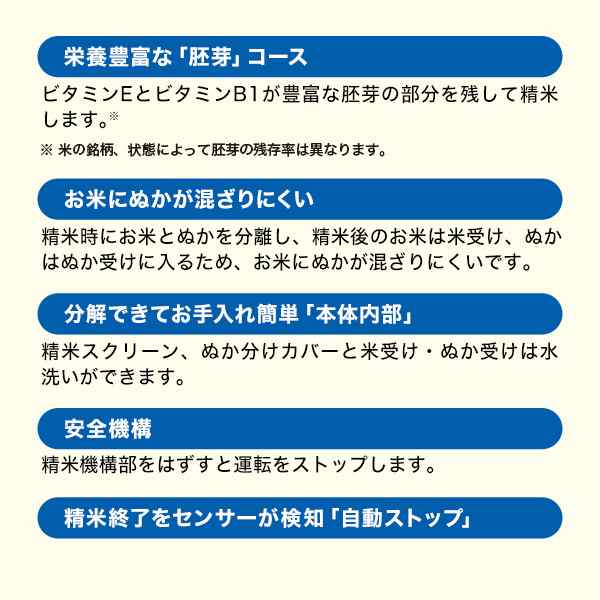 精米機 象印 家庭用精米機 BR-WA10-WA 1升タイプ ホワイト