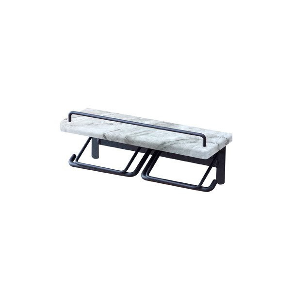 SIN-21 STN トイレットペーパーホルダー（ダブルtype）大理石柄 サン・ハーベスト メーカー直送の通販は 5,382円