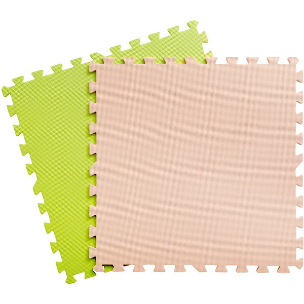 JMT-64 サイドパーツ付きジョイントマット 64枚セット(大判60cm）【Nobile-ノービレ-】 ベージュ＆グリーン ホームテイスト メーカー直送の通販は