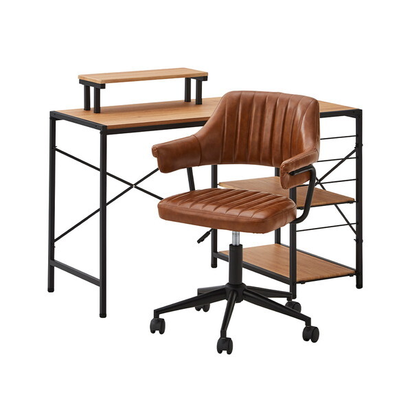 ヴィンテージ風 ガス圧昇降 デスクチェアセット 【GABBY×Lubbock】SH