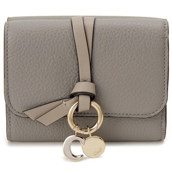 クロエ Chloe 三つ折り財布 グレー CHC21WP945 F57 053 ALPHABET SMALL TRI FOLD WALLET CASHMERE GREY 【並行輸入品】