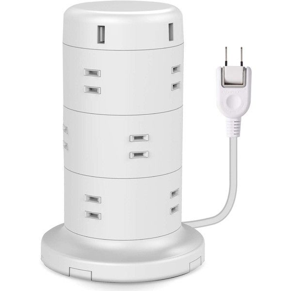 ECT-0720WH ELECOM [電源タップ 12個口 2P 雷サージ トラッキング防止 ほこり防止 USBポート付き タワー型 2m ホワイト] メーカー直送の通販は 5,260円