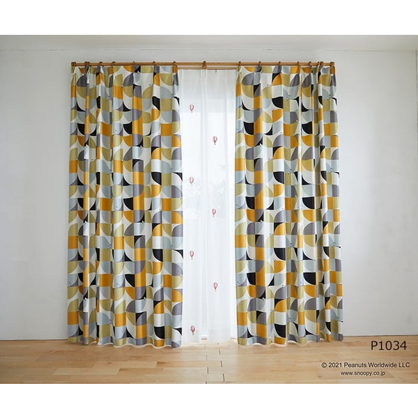 ピーナッツ 遮光 カーテン スリーピースヌーピー 100×135cm P1034 スミノエ メーカー直送の通販は 4,813円