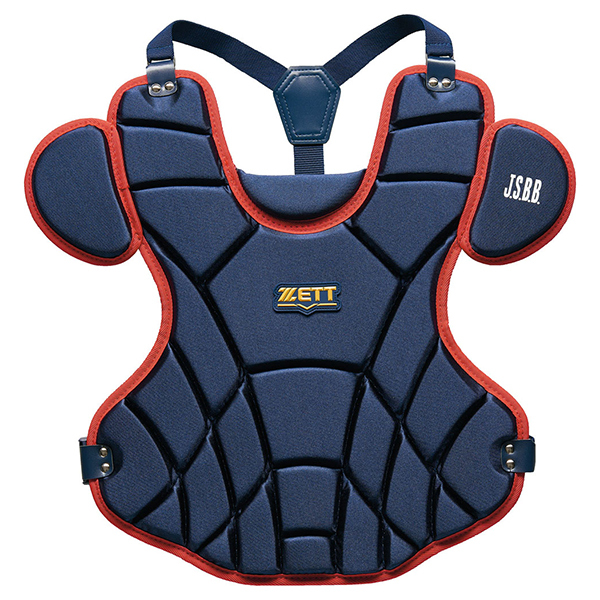 ゼット 野球防具 少年軟式用プロテクター ネイビー×レッド BLP7430 2964 ZETT