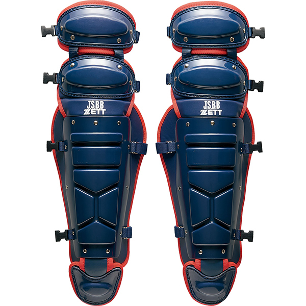ゼット 野球防具 軟式野球用レガーツ ネイビー×レッド BLL3200B 2964 ZETT