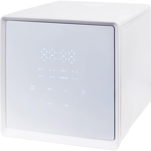 炊飯器 4合炊き おしゃれ 山善 ホワイト キューブ型 マイコン YJS-CM072(W)の通販は 9,878円