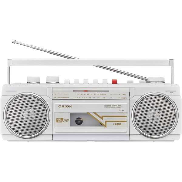 SCR-B3(WH) ORION ホワイト [Bluetooth機能搭載ステレオラジオカセット]【あす着】