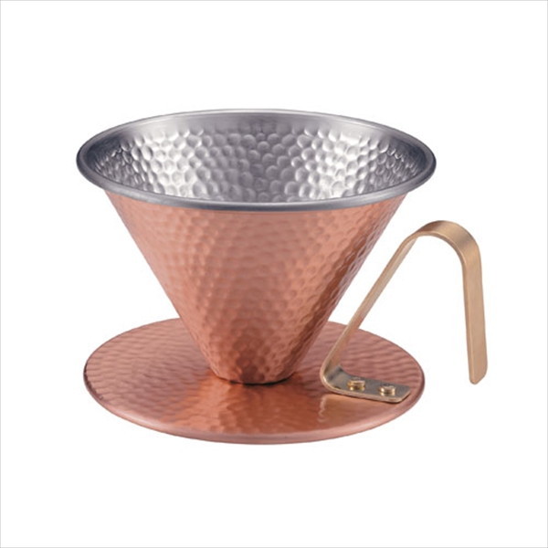 銅のコーヒードリッパー 槌目 大 田辺金具