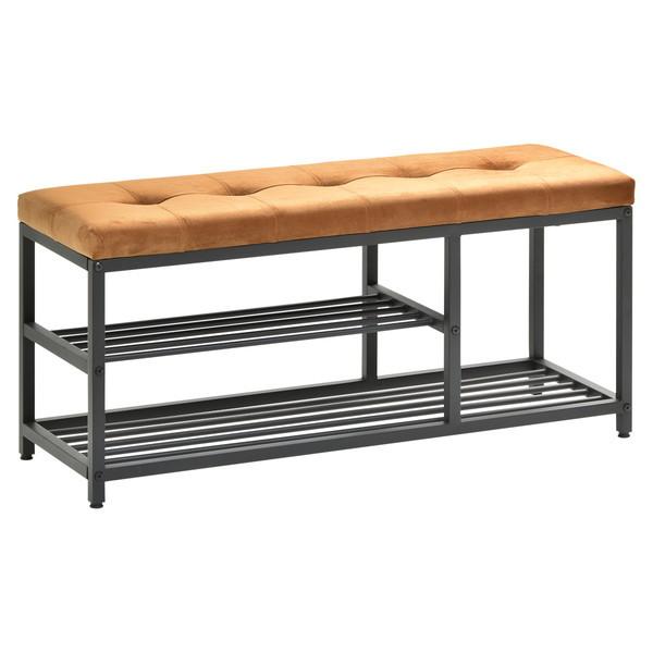 ONBN0083VELBNベ ロア ベンチシューズラック 幅90 ライトブラウン B.Bファニシング メーカー直送の通販は