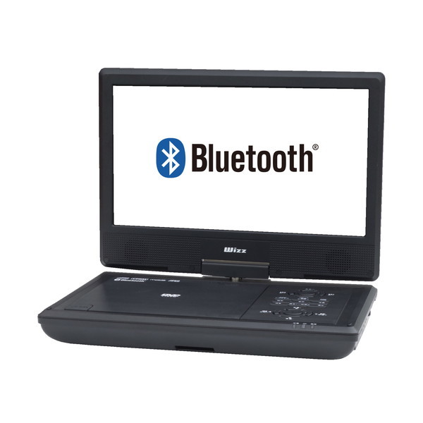 WPD-BT1070 ホワイト Wizz(ウィズ) ダイニチ電子 [10.1V型ワイド ポータブルDVDプレーヤー (Bluetooth搭載)]