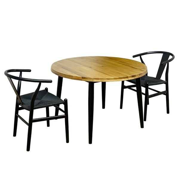 VT-01-EN-3-BKBK 後藤家具物産 [ダイニングテーブル 3点セット] メーカー直送