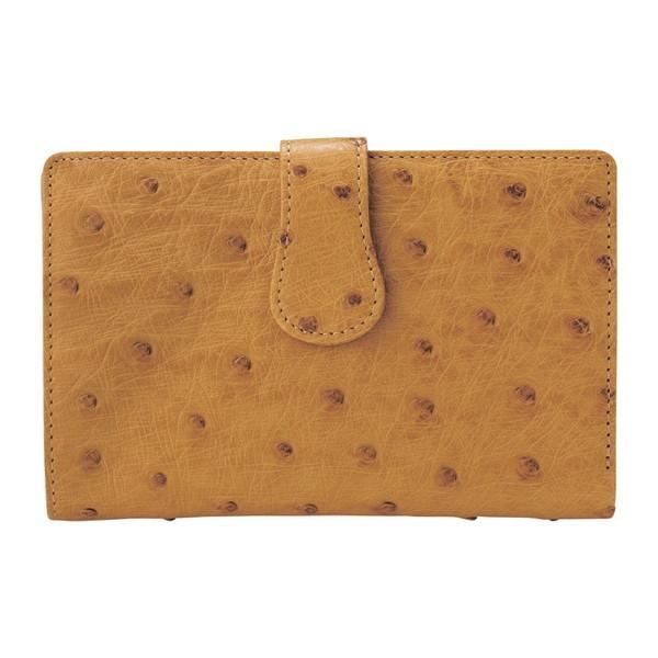 オーストリッチ横長ベロ付財布チェスナット S-NO8500043YE