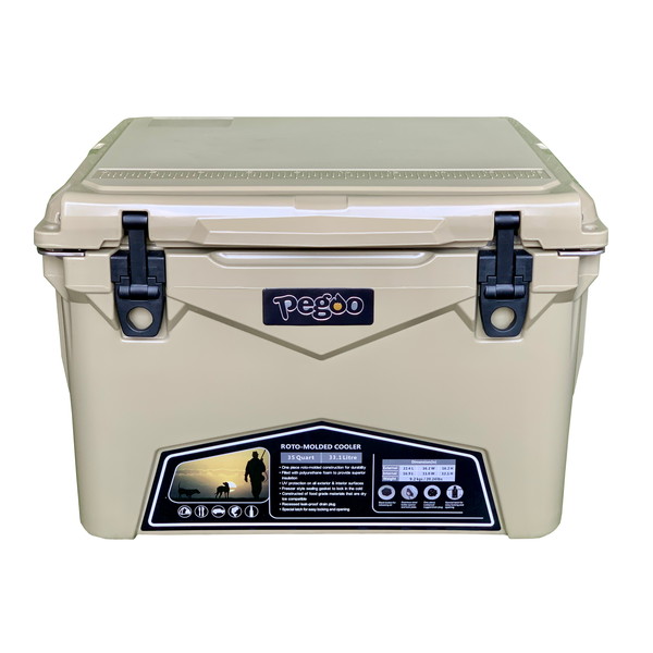 pegoo アイスランド ハードクーラーボックス 35QT 33.1L サンド キャンプ BBQ 釣り 運動会 CL-03502?35QT
