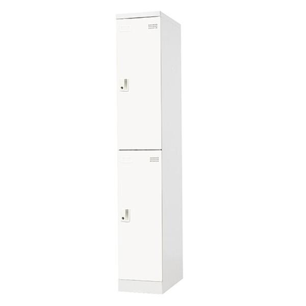 【法人限定】 EA-S2C-W-WH Netforce ホワイト [2人用スリムロッカー シリンダー錠 (W300)] メーカー直送 13,958円