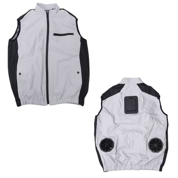 圧倒的に冷える 冷蔵服2026 ベスト シルバーグレー フリー TKCV26SSLF THANKO