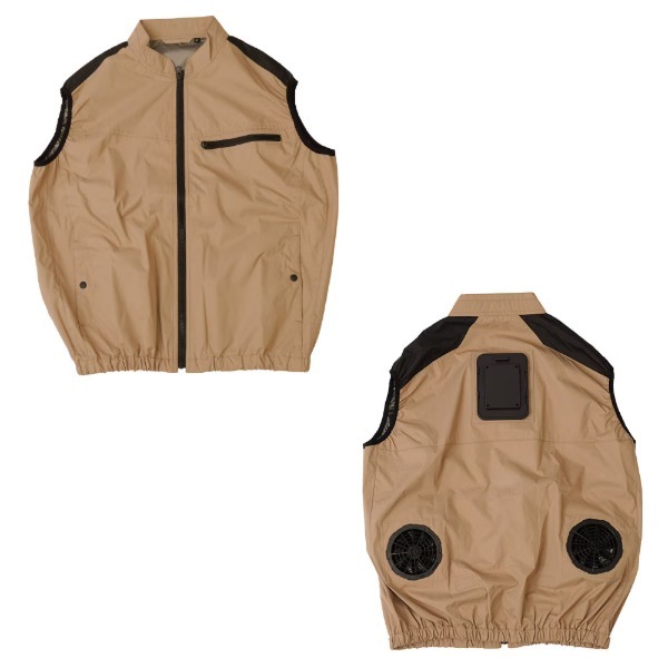 圧倒的に冷える 冷蔵服2026 ベスト サンドカーキ 3L TKCV26SJU3L THANKO