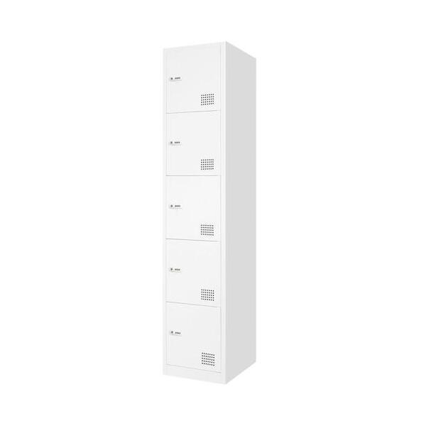 【法人限定】 FAD-S5-W-WH Netforce ホワイト [5人用スリムロッカー ダイヤル錠] メーカー直送