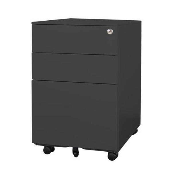 【法人限定】 EFG2-S3-W-BK Netforce ブラック [3段ワゴン (シリンダー錠)] メーカー直送