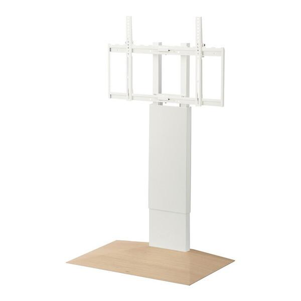 WALL テレビスタンド V3 ロータイプ ホワイト 木目、ラージサイズ棚